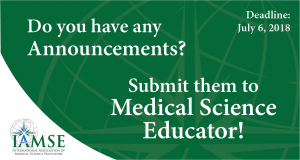 MSE Call for Announcements